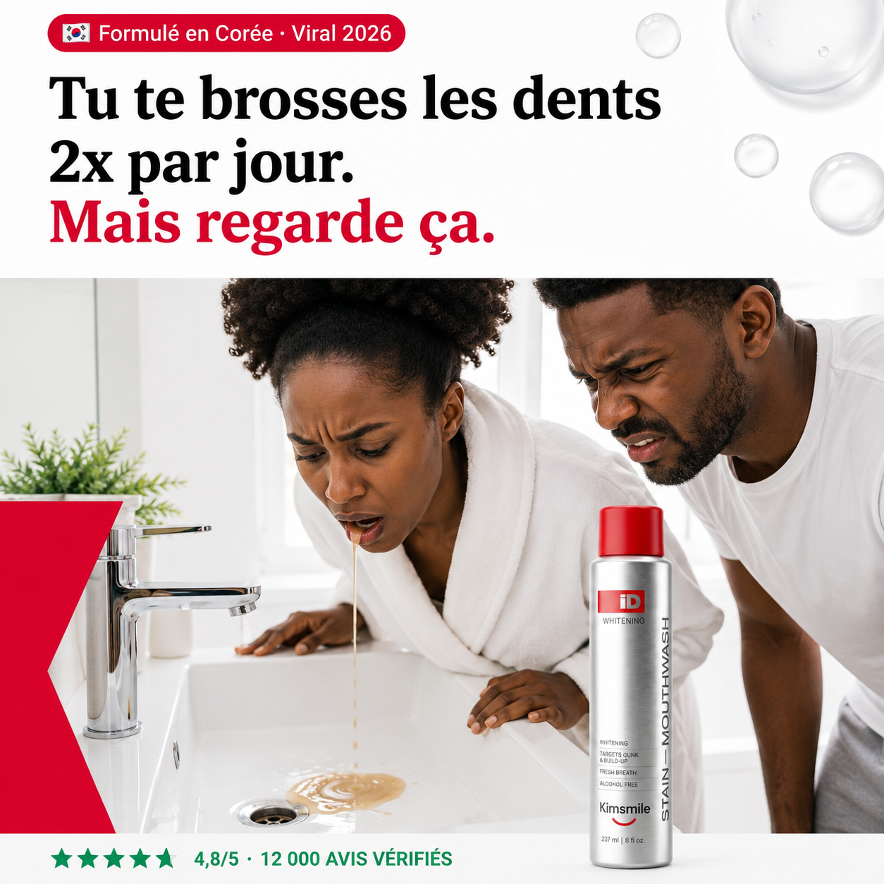 Bain de bouche détachant Boundary - Nettoyage en profondeur, saveur menthe longue durée